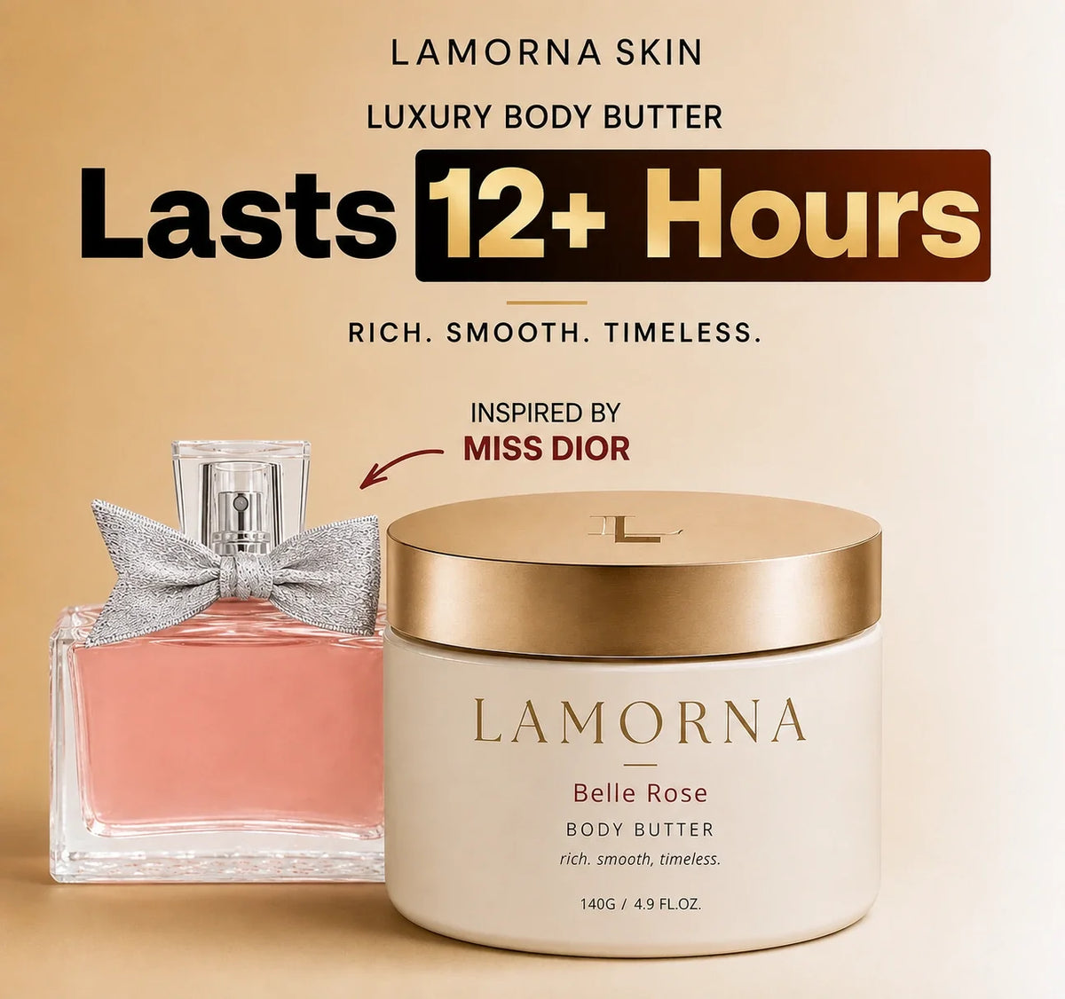 Lamorna Belle Rose Luxury Body Butter